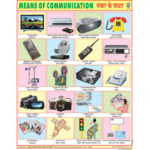 Means Of Communication Chart Size 45 X 57 Cms 6128