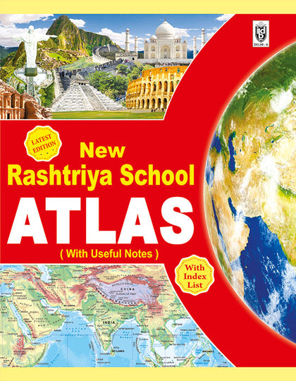 New Rashtriya School Atlas (english) Latest 2024 edition with useful notes
