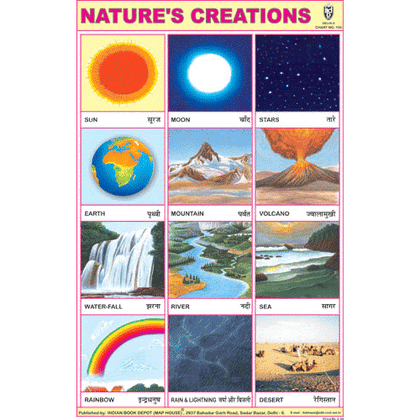 NATURE'S CREATIONS SIZE 24 X 36 CMS CHART NO. 105 - Indian Book Depot (Map House)