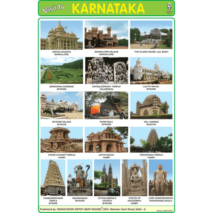 KARNATAKA SIZE 24 X 36 CMS CHART NO. 185 - Indian Book Depot (Map House)