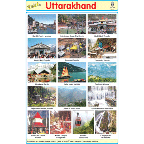 UTTARAKHAND CHART SIZE 12X18 (INCHS) 300GSM ARTCARD