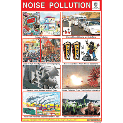 NOISE POLLUTION SIZE 24 X 36 CMS CHART NO. 218 - Indian Book Depot (Map House)