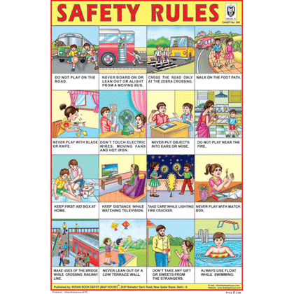 SAFETY RULES SIZE 24 X 36 CMS CHART NO. 250 - Indian Book Depot (Map House)