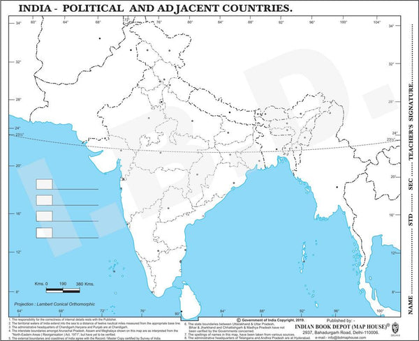Practice map of Wold political, Pack of 100 Maps